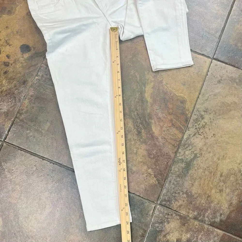 Kate Spade Broome Street White Mid Rise Straight Leg Jeans 29